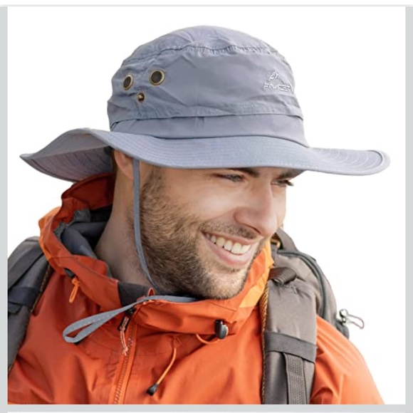 Unisex Sporty Camping Hiking Fishing light Gray Outdoor Safari Hat - Picture 1 of 13